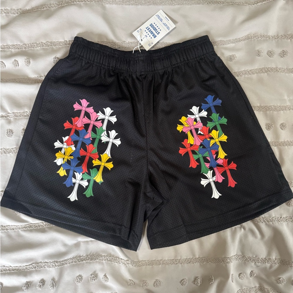 Bravest Studios “Chrome Hearts” Multi Color Cross Shorts